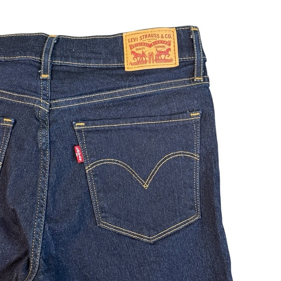 Levi’s Mujer 314 Shaping Straight Dark Blue Jeans Size 27 #1728 - Picture 8 of 11